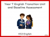 Year 7 English Transition Unit Teaching Resources (slide 1/137)